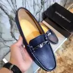 armani luxe footwear pour hommes litchi leather blue